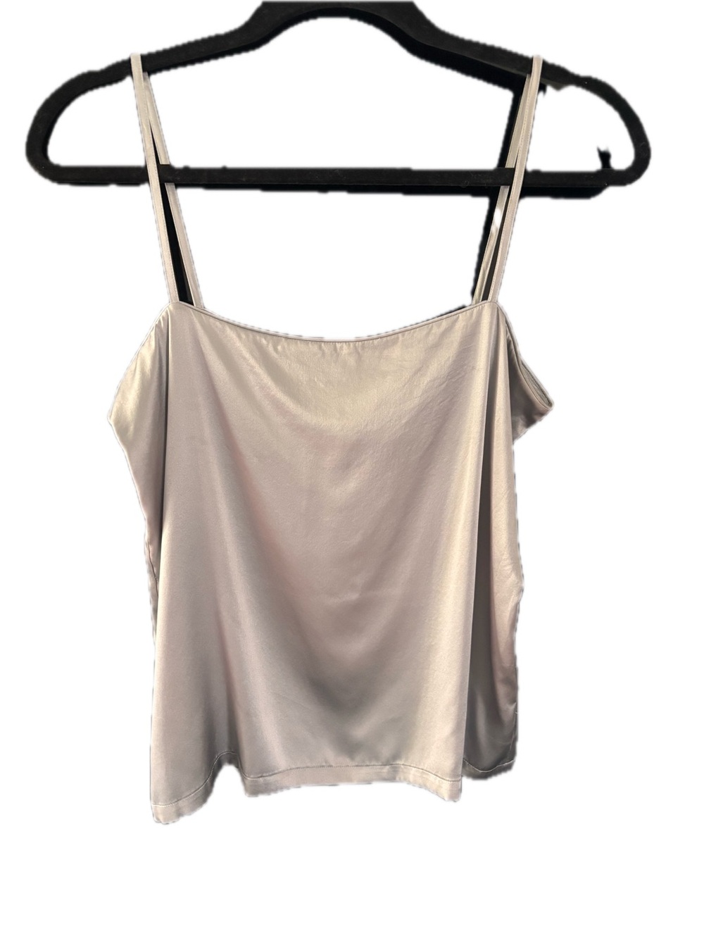 Christian Dior Silver Silk Spaghetti Strap Camisole - Vintage